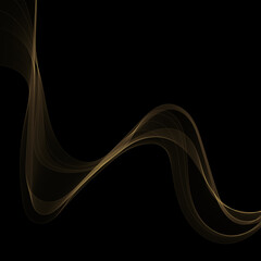 Dark abstract background with a glowing abstract waves, abstract background. eps 10
