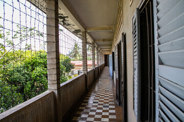 prison inside Tuol Sleng Genocide Museum, Phnom Penh, Cambodia