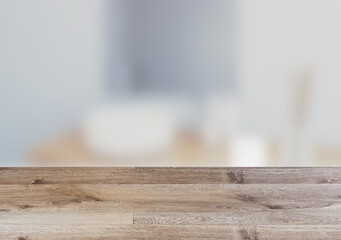 Background with empty wooden table. Flooring
