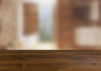 Empty interior. Natural flooring. Design background