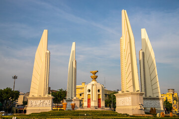 Fototapeta na wymiar Democracy Monument (without people and traffic) is a monument in the centre of Bangkok, Thailand