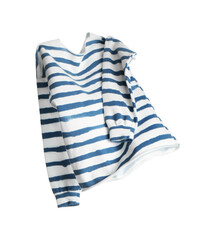 Striped sweatshirt isolated on white. Stylish clothes