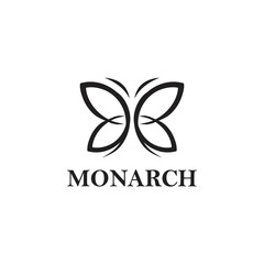 Obraz premium Monarch Logo Vector and Animal Templates