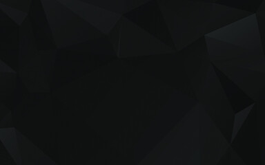 Obraz premium Modern Polygonal shapes background, low poly triangles mosaic, black crystals backdrop, vector design wallpaper. High technology concept. 