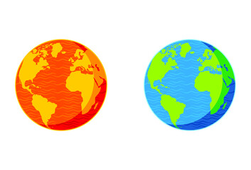 World Icon, Vector design simple and elegant