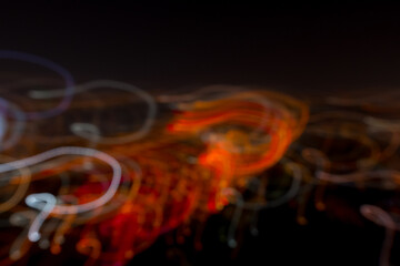 Abstract lines moving without directions and destinations Free movement without control.