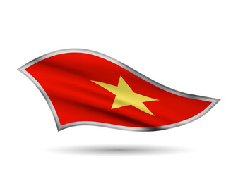 Dynamic Waving Flag of Vietnam