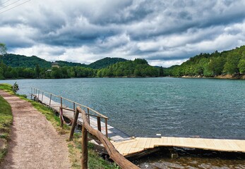 Naklejka premium Počúvadlo is a village and municipality in Banská Štiavnica District, in the Banská Bystrica Region of Slovakia.
