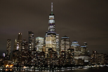 Fototapeta premium Manhattan skyline at night