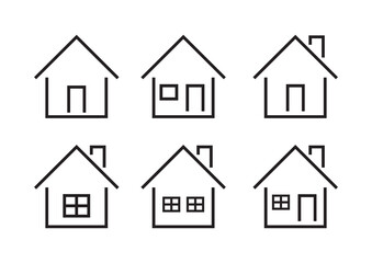 set of home icons isolated on white background. vector illustration.