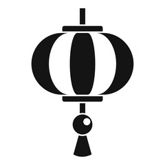 Happy chinese lantern icon. Simple illustration of happy chinese lantern vector icon for web design isolated on white background