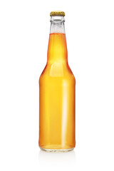 Longneck Beer bottle isolated on white background.