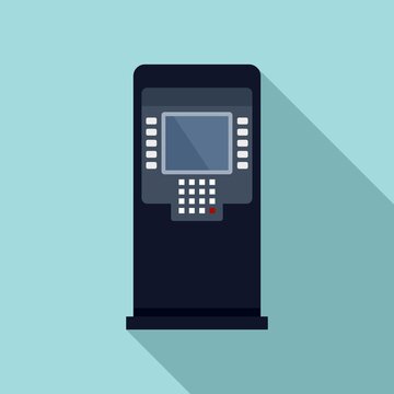 Finance atm icon. Flat illustration of finance atm vector icon for web design