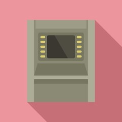 Atm modern chip icon. Flat illustration of atm modern chip vector icon for web design