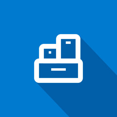a boxes set line vector icon for websites and apps mobile minimalistic flat design