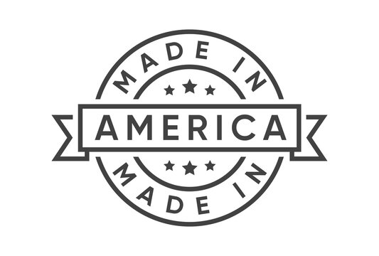 Made in America , usa , Stamp icon design	