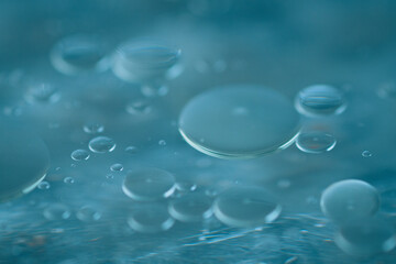 Floating cooking oil on the water surface