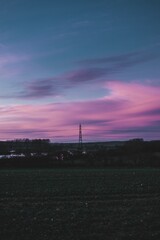 Naklejka premium Pink Sky Over a Pylon