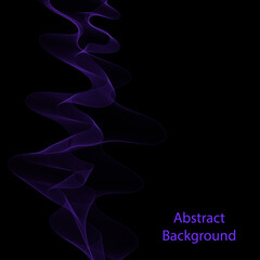 neon vector abstract background. blue wave. eps 10