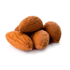 almonds isolated on white background