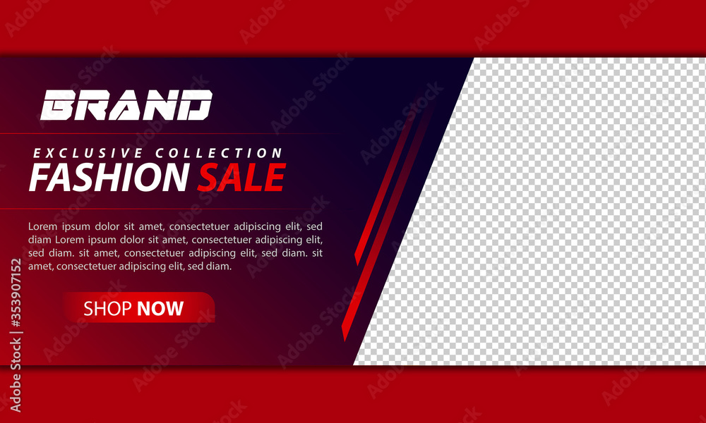 Wall mural web banner template for corporate business vector illustration of an abstract background with text.