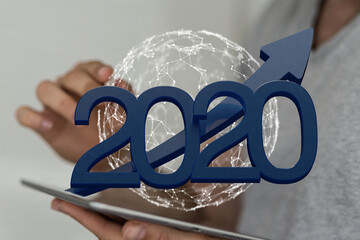 the 2020 business year up goals and  success illustration