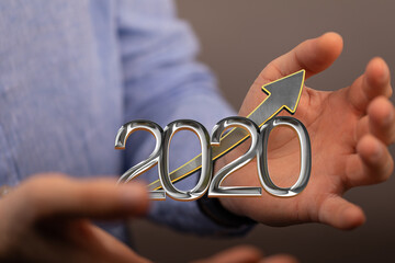 the 2020 business year up goals and  success illustration