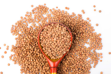 lentils close-up. green lentils. delicious lentils. lentil seeds