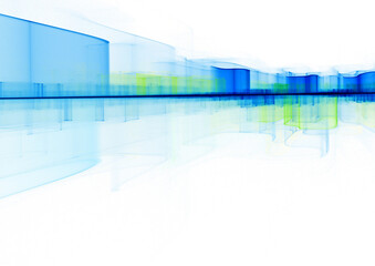 abstract blue background with city