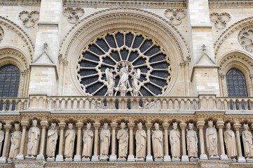 Fototapeta na wymiar Notre Dame in Paris in details 