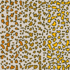 Animal print, leopard skin seamless pattern. Trendy colors