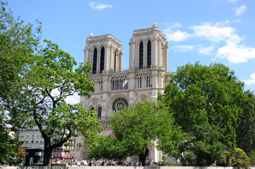 Fototapeta premium Notre Dame in Paris in details 