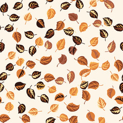 Leaves print. Seamless floral pattern. Plant design for fabric, cloth design, covers, manufacturing, wallpapers, print, gift wrap and scrapbooking.
