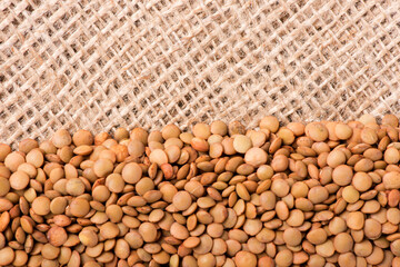 lentils close-up. green lentils. delicious lentils. lentil seeds