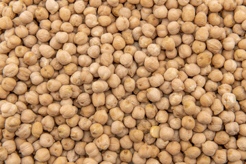 Raw chickpeas as a background