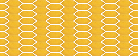 A honeycomb background image over a white background
