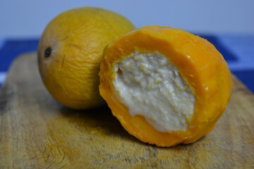 Mango stuffed with cream, mango kulfi, dessert