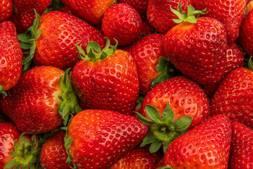 Fresh strawberries as a background