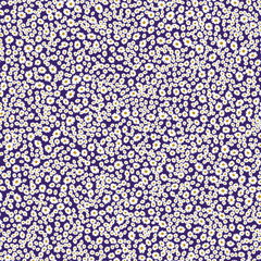 Seamless plant pattern. Small cute flowers of daisy. Trendy floral background for fashion prints, wallpaper, surface. Chaotic order. Country style