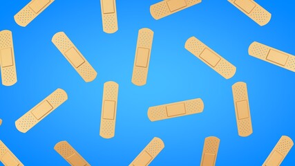 pattern of medical plasters 3d render