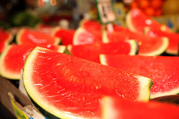 slice of red watermelon 