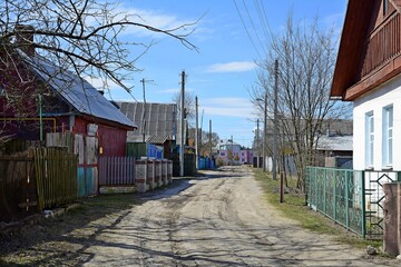 Village Korenevka in the Gomel region. Gomel region. Belarus.