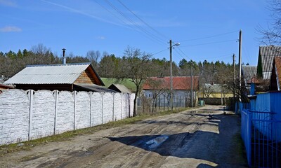 Village Korenevka in the Gomel region. Gomel region. Belarus.