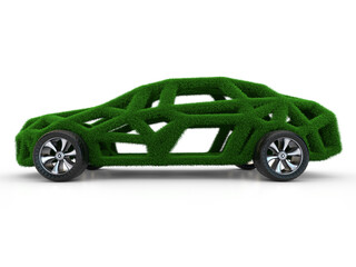 Plakat grünes umweltfreundliches Fahrzeug