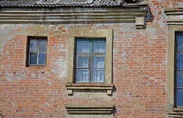 Windows and doors. Village Korenevka in the Gomel region. Gomel region. Belarus.