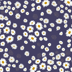 Seamless ditsy pattern in small cute wild flowers. Delicate bouquets. Ructic style millefleurs. Floral background for textile, wallpaper, pattern fills, covers, surface, print, wrap, scrapbooking, de