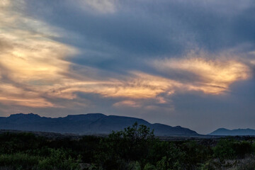 Sunset in the desert
