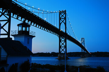 The Bristol Mount Hope Bridge in Rhode Island
