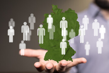 Map - Germany - 3D-Illustration digital.