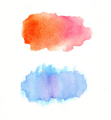 Watercolor stains